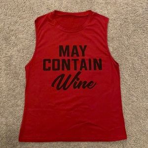 May Contain Wine tank top